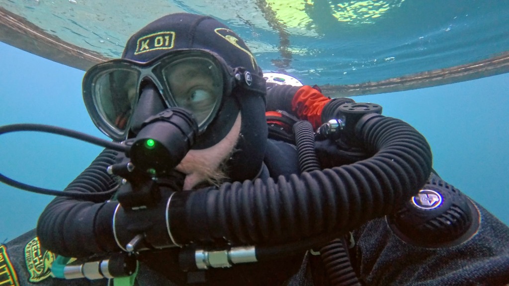 Martin diving his Liberty CCR rebreather
